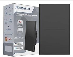 Interruptor Inteligente NovaDigital Topázio 4x2 Zigbee 3.0 Full Touch Switch Tuya Smart Life Compatível Alexa Google Home Preto ou Branco (Preto (2 Botões))