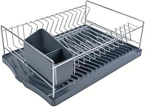 Escorredor de Louça Tramontina Plurale em Aço Inox com Bandeja Coletora Grafite