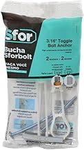 Sforplast Sfor | Bucha Sforbolt 3/16' Com 2 Buchas + 2 Parafusos | Buchas Para Drywall Bases Ocas Forro Placas E Tetos De Gesso Fixação De Tv E Objetos Pesados
