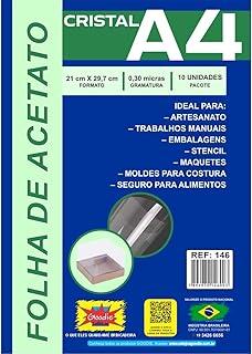 Capa para Encadernação, Goodie, A4, Acetato, Lisa, 0,30 mm, Pacote com 10