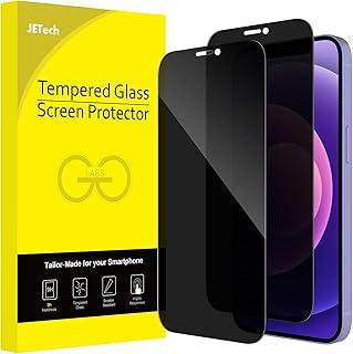 JETech Película de Vidro Temperado de Cobertura Total Privacidade para iPhone 12 mini 5,4 Polegadas, Protetor de Tela Antiespião, Proteção de Ponta a Ponta Compatível com Capa, Pacote com 2