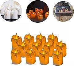 BEMMY Kit 12 Velas Decorativa De Led Simulação Balançando 5 * 7cm, Kit 12 Vela Eletrônica Vela De Led Amarela, Luzes De Velas Para Decoração De Casa, Baterias Não Incluídas