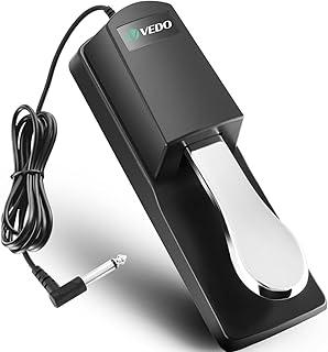Pedais de sustentação para teclado, pedal universal para piano com chave de polaridade piano digital/teclado para piano/teclado MIDI para sintetizador Don-ner Ya-maha Ca-sio Ro-land K-org Be-hringer