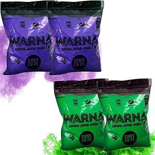 Tinta em Pó Colorido (4 Unidades), 100Gr Cada, Cores Verde e Roxo, Pó Colorido para Festas, Chá Revelação