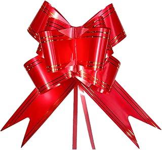 Laco Pronto, Make +, 45Mmx71Cm, Vermelho Com Fio Dourado, Pacote Com 100 Unidades