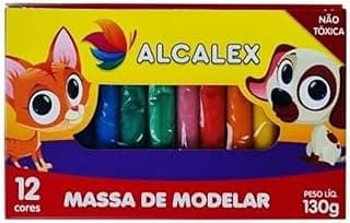 Massa de Modelar 12 Cores Não Tóxica 130g