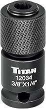 Titan 12034 Adaptador de troca rápida de unidade hexagonal de 3/20.3 cm para unidade hexagonal de 1/10.2 cm