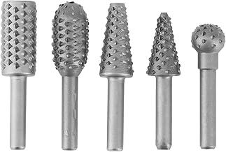 MTX Lima Rotativa Para Madeira Kit Com 5 Peças – Vermelho/Preto, Tamanho Pequeno, Para Furadeira, Rebaixo E Acabamento, Formatos Variados