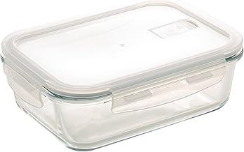 LYOR - Pote Hermético de Vidro Borossilicato Resistente a Calor com Tampa Plástica 640ml