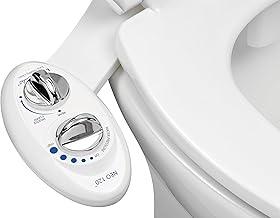 LUXE Bidet NEO 120 - Bocal autolimpante, acessório de bidê não elétrico de água doce para assento de vaso sanitário, pressão de água ajustável, lavagem traseira (branco)