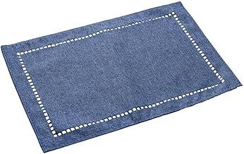 LYOR - Lugar Americano de Poliéster e Linho Lévis Azul 45cm x 30cm