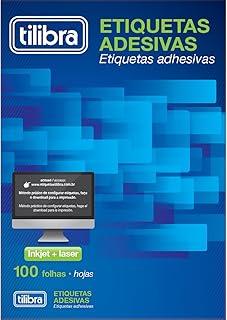 Tilibra - Etiqueta Adesiva Inkjet/Laser A4 210 x 297 mm,Multicor, 100 Unidades