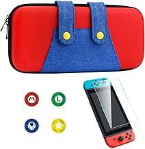 Combo Compatível Com Nintendo Switch V1/V2 – Case Mario + 4 Grips + Película de Vidro Premium
