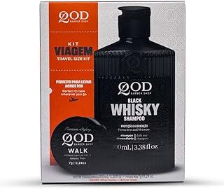 QOD Barber Shop - Kit Travel Shampoo Whisky 100ml + Pomada Walk - 7g