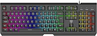 Teclado Membrana Gamer T-Dagger Nova RGB Preto T-TGK110 PT
