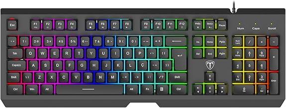 Teclado Membrana Gamer T-Dagger Nova RGB Preto T-TGK110 PT