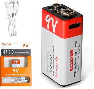 Bateria 9v Bateria 9v Recarregável 9 Volts Original Kit 1 Bateria 650mah