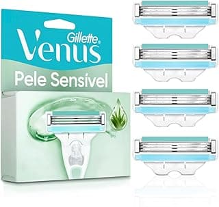 Gillette Venus Pele Sensível Carga para Aparelho de Depilar com Aloe Vera, 4 Unidades com 15.63% de desconto por R$ 34,99 na amazon