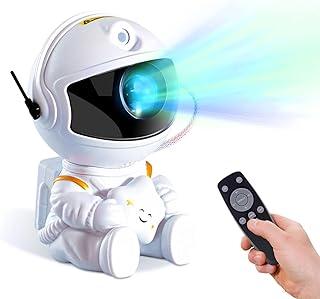 Projetor Astronauta com Estrelas e Lua Decoração Noturna Aconchegante Presente Criativo para Quarto Sala e Ambiente Luz de Projeção Decoração Noturna Projetor de LED Projeção Galáxias