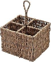 Mimo Style Cesto Porta Talher e Organizador, Possui 4 Compartimentos Produzidos em Fibra Natural, Funcional Para Armazenar Talheres e Utensílios Domésticos. Decore Seu Ambiente Com um Toque Rústico