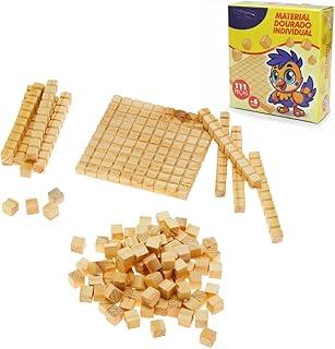Jogo Educativo Material Dourado Individual - 111 Peças em Madeira para Aprendizagem Ativa