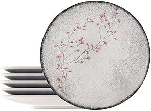 Kit Prato Raso Tramontina Floralis em Porcelana Decorada 25 cm 6 Peças