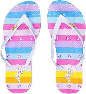 Chinelo Juvenil Infantil Feminino Sandália Listras Coloridas, Magicc