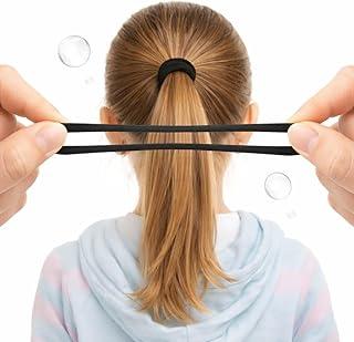Kit com 12 Unidades Elástico de Cabelo Infantil Preto, Alta Elasticidade, Confortável, Resistente e Durável (12, Preto)
