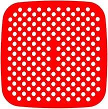 Tapete Protetor de Silicone Reutilizável para Air Fryer | Protetor Antiaderente Resistente ao Calor | Vermelho, Preto ou Cinza (Envio Sortido)