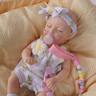 Boneca Bebê Reborn de Silicone Sólido Macio Menina 30cm Flexível Original Presentes com Chupeta Magnética