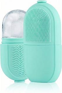 Massageador Facial de Gelo Ice Roller para Rosto Olhos e Pescoço Reutilizável, Ideal para Skincare Diário, Reduz Inchaço e Olheiras, Refresca a Pele, Uso Doméstico e Profissional Portátil e Compacto (Verde)