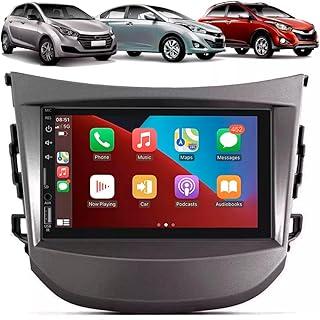Central Multimídia 7" Pol MP5/BT CarPlay Android + Moldura HB20 HB20S HB20X 2012 a 2018 Cinza AP665