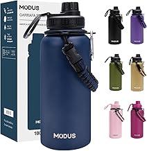 MODUS 1000mL Garrafa Térmica Aço Inoxidável Com Alça Paracord (Azul)