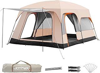 Barraca Camping Família Acampamento 8 10 Pessoas com Grande Varanda, 2 Quartos 1 Sala de Estar, Tenda Família à Prova D'água