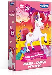 Toyster - Quebra Cabeça: Reino dos Unicórnios - 100 peças Metalizadas