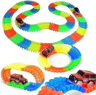 Carrinho com Pista Flexível e Modular - Trilha Maluca para Montar, Brinquedo Infantil Personalizável com Encaixe Rápido