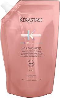 Kérastase | Shampoo | Bain Chroma Respect | Chroma Absolu | Para cabelos coloridos, sensíveis ou danificados | Promove hidratação | Proteção da cor | Refil | 500ml
