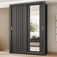 Guarda Roupa Solteiro 2 Portas Darvi Lux Carraro Ripado Preto Touch