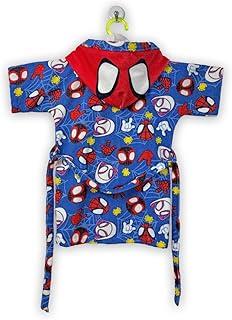 Roupão Aveludado Infantil Quimono Estampado com Capuz Spidey PP Com 1 peça