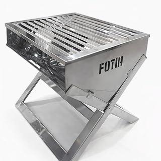 Churrasqueira Portátil FOTIA Dobrável em Aço Inox Tipo Maleta para Churrasco em Camping Praia e Viagens