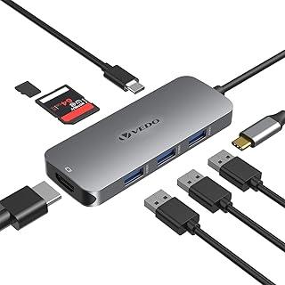 USB-C Hub 7 em 1 com HDMI 4K, 100W Power Delivery e 2 Portas USB-A 5 Gbps para MacBook Air