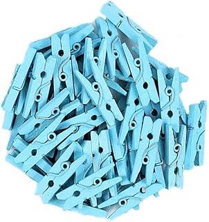 Mini Colorido Madeira – Kit com 50 Unidades 2,5cm para Fotos, Murais, Decoração, Festas e Scrapbook (Azul Claro)