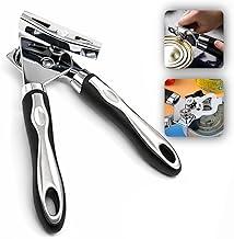 Abridor de Lata 3 em 1 em Aço Inox – Abridor de Latas, Garrafas e Tampas – Utensílio Multifuncional Durável Resistente para Cozinha Acampamentos e Bar