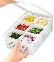 Potes Organizadores Com Tampa 6 compartimentos Para Geladeira Práticos Herméticos Armazenamento de Alimentos