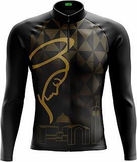 Camisa de Ciclismo Masculina Manga Longa Slim Confortável Com Bolsos Mtb