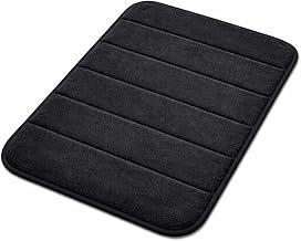 Tapete de Banheiro Super Soft 60x40cm Antiderrapante | Toque Macio e Absorvente | Tapete para Box e Pia | Secagem Rápida para Banheiro (preto)