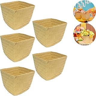 Cachepot de Palha Natural Pequeno – Cachepô Rústico para Festa Junina, Centro de Mesa, Decoração Boho e Artesanal (5Palha)