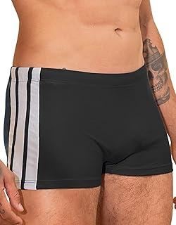Sunga Boxer Masculina Proteção Uv50+ Lisa Recorte Lateral Orla da Praia