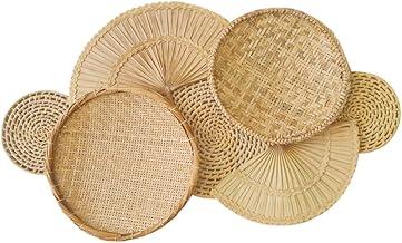 Composição Decoração De Parede Boho Composição Cestos Palha Erva Doce