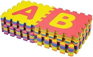 Kit 10 Tapetes Tatames 30 x 30 Coloridos Eva Bebe Números e Alfabeto Letras Emborrachado De Encaixe Infantil com 14.53% de desconto por R$ 42,65 na amazon